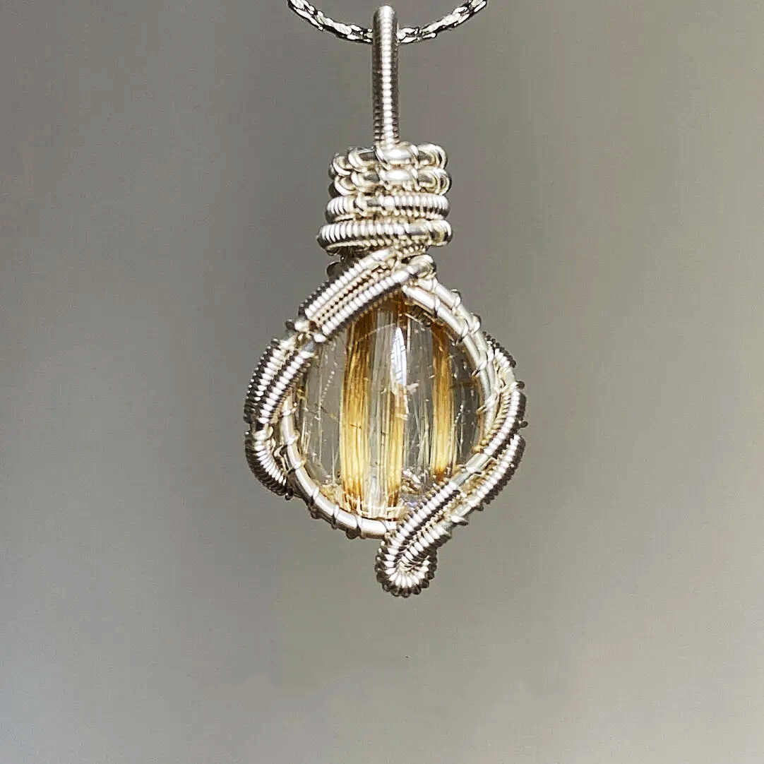 ESTP Personality Gift,Natural Hair Crystal Wrapped Pendant, MBTI-inspired Wound Wire Jewelry Collection