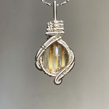 ESTP Personality Gift,Natural Hair Crystal Wrapped Pendant, MBTI-inspired Wound Wire Jewelry Collection