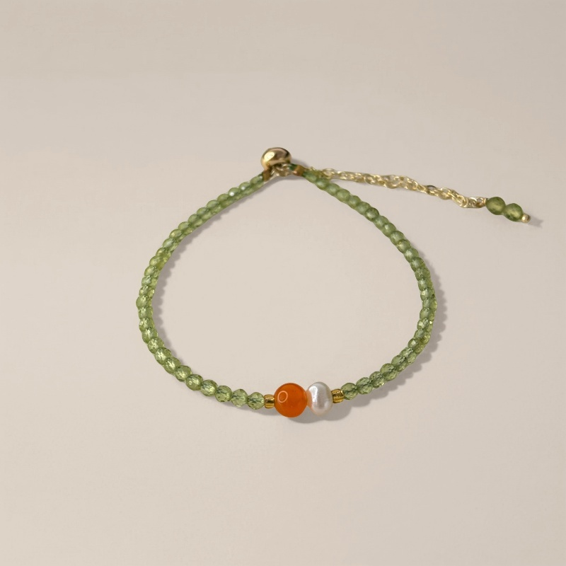 Natural Peridot Bracelet Crystal