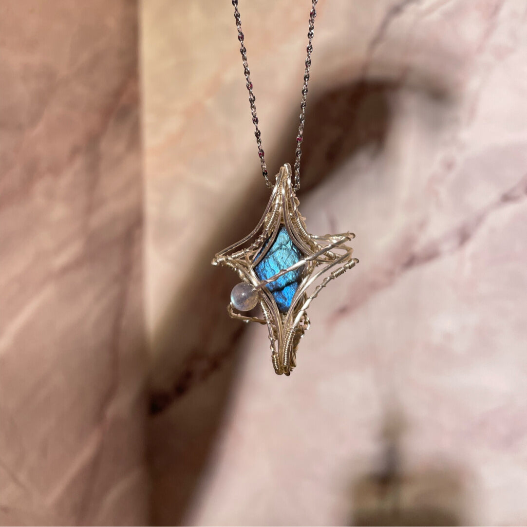 MBTI Personality Necklace - Moon Star Handcrafted Chain Jewelry for INFJ/INFP Gift, Zodiac-inspired Celestial Collection