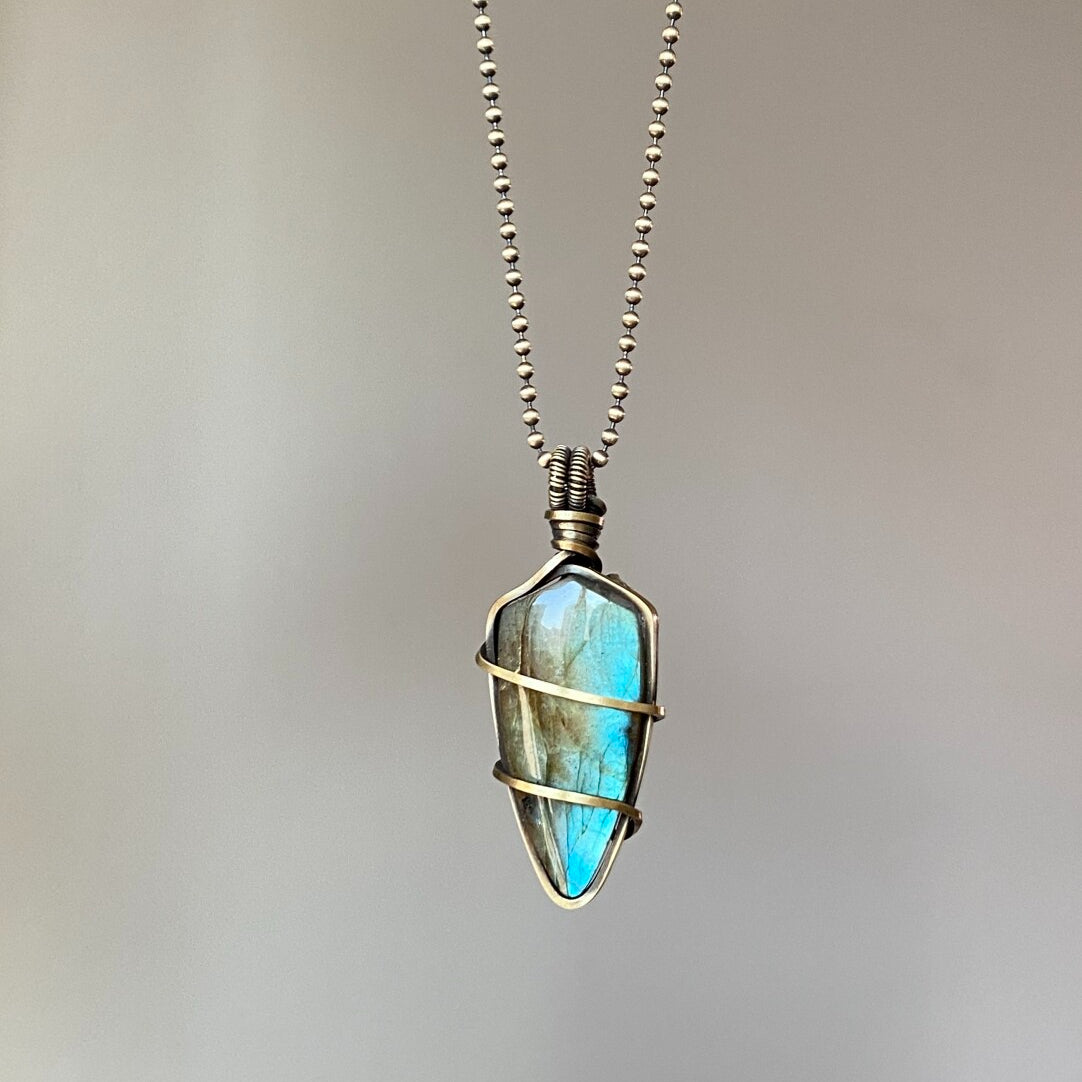 ENFP Personality Gift - Handcrafted Shield Pendant Necklace, MBTI-inspired Wound Wire Jewelry Collection