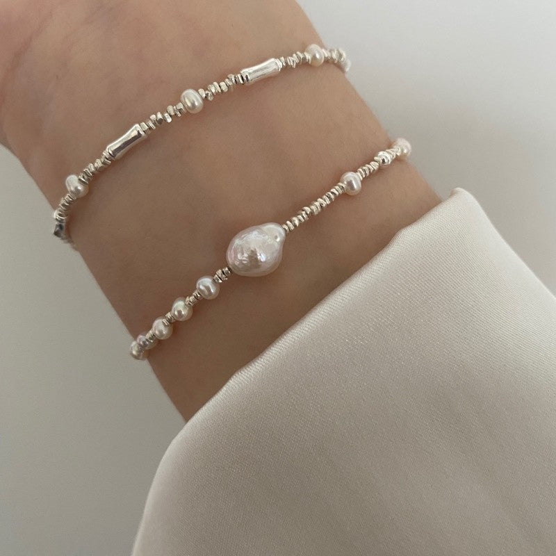 S925 Silver Fragmented Baroque Pearl
