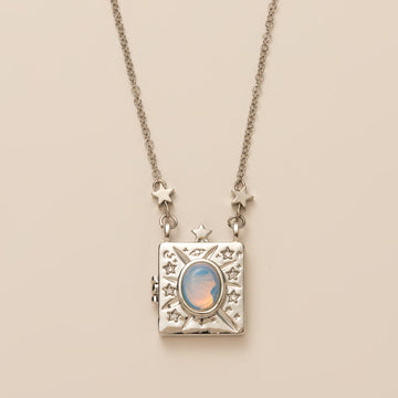 Lunar Love Promises Photo Album Chain Necklace,Couple and Family Gifts