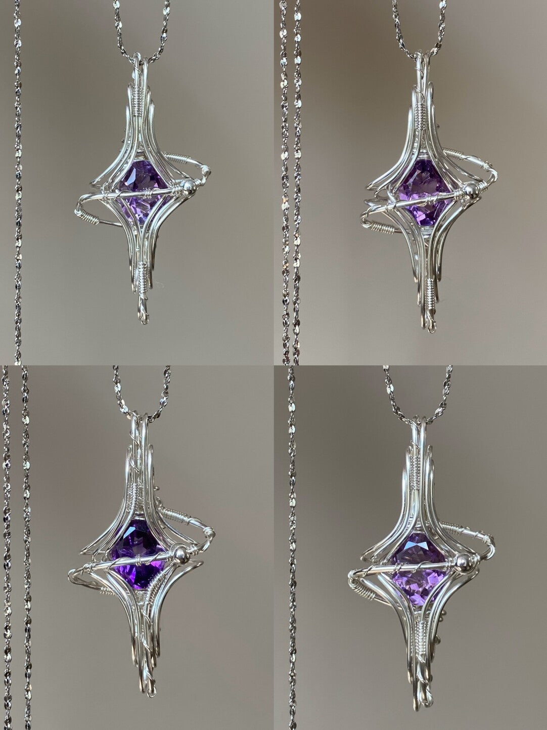 MBTI Personality Necklace - Pure Silver Starburst Pendant, Handcrafted Chain Jewelry for INFJ/INFP Gift, Zodiac-inspired Celestial Collection