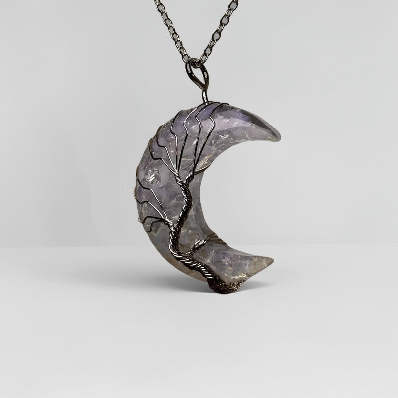 MBTI Personality Necklace Purple Crystal MoonTree